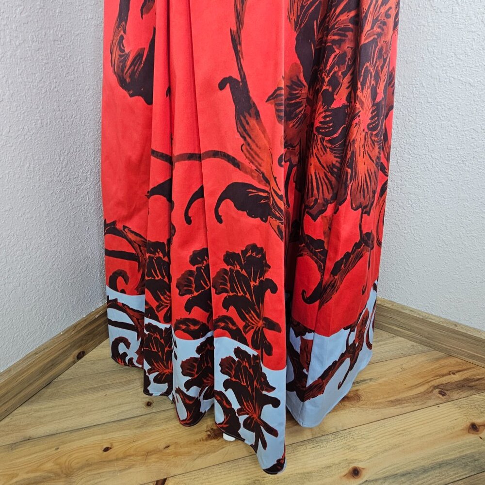Alice & Olivia By Stacey Benet Isabelle Floral Red Gown Size 14 NEW! - Picture 7 of 16